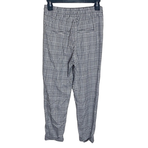 Bershka plaid houndstooth drawstring cuffed pants size S - Picture 2 of 10